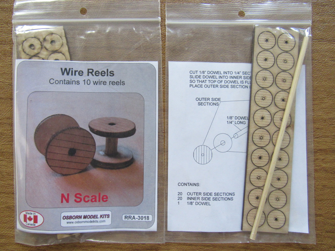 Osborn Model Kits N Scale Wire Reels 10 pack Kit RRA-3018 - Bob