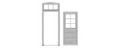 Tichy O Scale 6 Lite Door & Frame Kit with glazing #2033