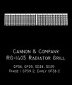Cannon  Radiator Screens & Grilles RG-1405 GP/SD38 and 39 Grilles (4)