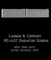 Cannon  Radiator Screens & Grilles RS-1407 SD50-SD75  (2)