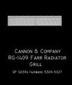 Cannon  Radiator Screens & Grilles RG-1409 Farr Grilles SP SD39s  (2)