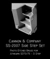 Cannon Etched Side Step Set  SS-2007 Athearn SD70-75 (3 step)