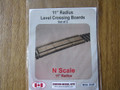 Osborn Model Kits N Scale  Level Crossing Boards 2 pk  11" Radius  Kit  RRA-3049