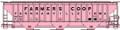 Accurail HO Scale Pullman Standard Covered Hopper Farmers Co-op BREX 4139
