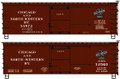 Accurail HO Scale 36ft Double Sheathed Wood Box Car 2 pack C&NW Nice!