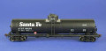 American Limited HO GATC Tank Car, ATSF #98090, Reclaimed diesel fuel service with with 1970s Santa Fe logo lettering
