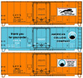 Accurail HO Scale 40ft  Insulated Steel Box Car  3 Pack American Colloid Company