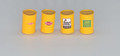 JL Innovative S Scale Custom Oil Barrels Pre-painted and labeled Yellow Industrial #1413