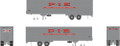 Rapido HO 40' Fruehauf Fluted Side Volume Van - Pacific Intermountain Express: #V4480