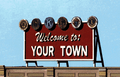 Blair Line WELCOME TO YOURTOWN  Custom Sign - HO Scale