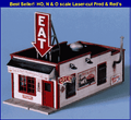 Blair Line N Scale Laser Kit Fred & Red's Cafe  #090