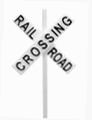 Ticht HO Scale Modern CROSSING SIGN 20 pieces  #8178