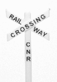 Tichy HO Scale CANADIAN CROSSING SIGN 10 pieces  #8180