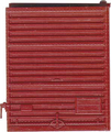 Kadee HO Scale 8 ft Door Youngstown Low Tackboard Red Oxide #2220