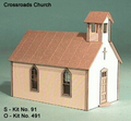 AMB LaserKits S Scale Crossroads Church Kit #91