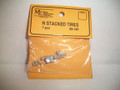 MEC N Scale Detail Parts Stacked Tires 7 piece Cast Metal