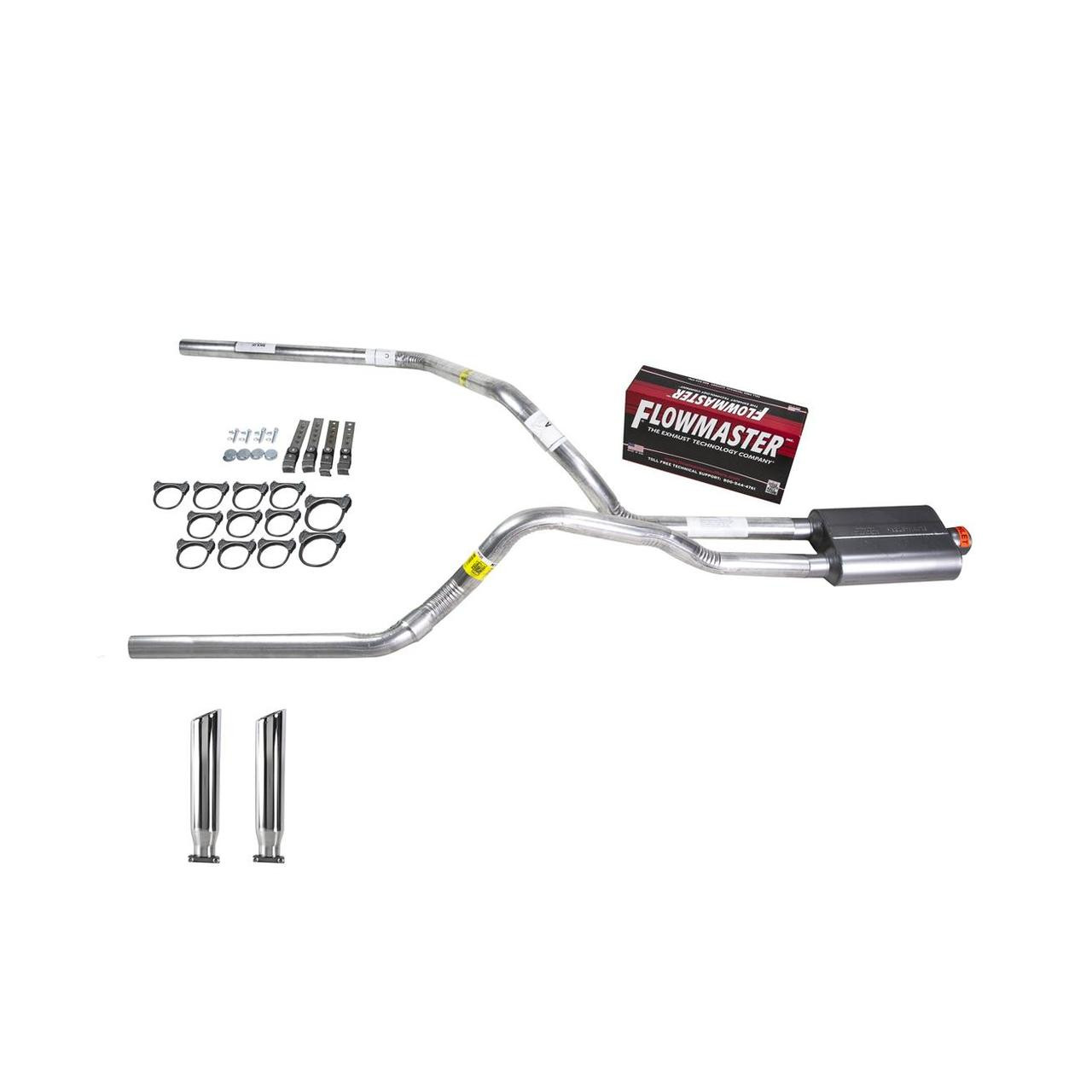 F150 98-04 dual exhaust 2.25 pipe 1 chamber muffler