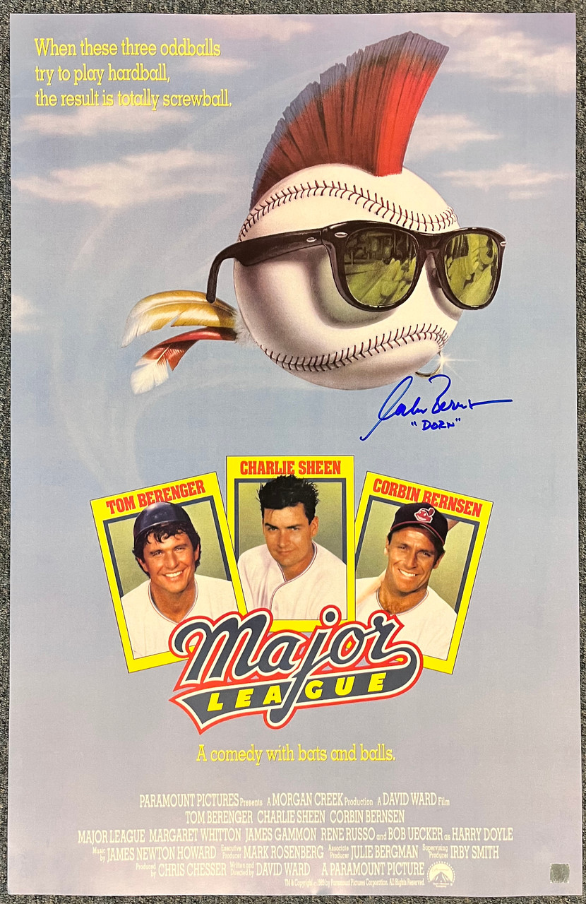 Corbin Bernsen Dorn Autographed Major League Movie Poster