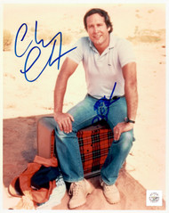 Chevy Chase authentic signed Vacation 8x10 Color Movie Photo.  A signing with Chevy is always full of surprises......with a little additional artwork on Chevy's part.