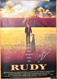 Rudy Ruettiger is best known as the inspiration for the motion picture Rudy.  Buyer will receive actual poster displayed in our images.