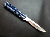 29 Knives 4" Weehawk W/Blue Ano Ti Handles & Pocket Clip