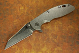XM-18 3-1/2" Wharncliffe Flipper With Smooth Stonewashed Ti Scale
