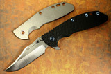 Custom Hinderer XM-24 Bowie Flipper With Ti Scale