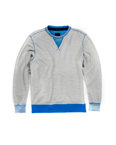 Blue-wash Trim Relaxed Sweater