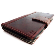 Genuine leather Case for Samsung Galaxy Note II 2 book wallet handmade slim R ID free shipping 