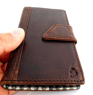genuine real leather Case for HTC ONE book wallet handmade ID m7 skin slim retro
