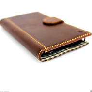 genuine vintage italian leather Case for Samsung Galaxy Note 3 book wallet brown wine G