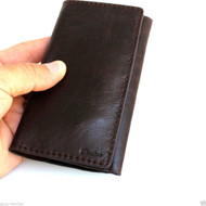 genuine italian leather case for iphone 5s 5c 5 SE wallet closure cover credit cards slots flip handmade luxury !brown slim classic daviscase