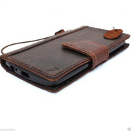 genuine vintage leather hard Case for LG G3 slim book wallet magnet cover luxury brown handmade MAGNET close thin daviscase