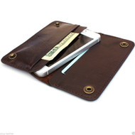 genuine italian leather case for iphone 5s 5c 5 SE wallet closure cover credit cards slots c s flip handmade luxury brown slim davisacse 