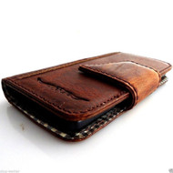 genuine italian leather Case for HTC ONE book wallet handmade cover ID flip  m7 skin slim retro