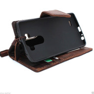 genuine italian vintage leather hard Case for LG G3 book wallet magnet cover luxury brown handmade slim daviscase