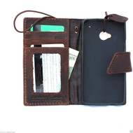 genuine italian leather hard Case for HTC ONE book wallet handmade cover ID flip  m7 skin slim retro