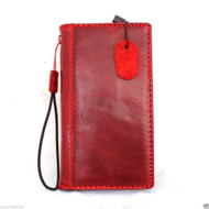 genuine natural slim leather case for iphone 6  4.7 cover book wallet credit card magnet luxurey flip  R free shipping  red
