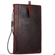 genuine vintage Leather case for Samsung Galaxy Note Edge book Wallet cover brown slim daviscase