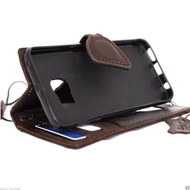 Genuine real leather Case for Samsung Galaxy S6 book wallet luxury cover s Business