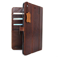 genuine natural Leather case for apple iPad mini  3 2 hard cover slim magnet brown cards slots slim daviscase new