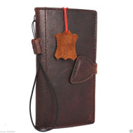 genuine Leather case hard Case for Motorola Nexus 6 book Wallet magnet cover cards slots slim classic brown daviscase