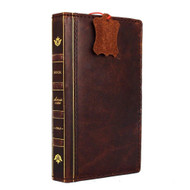 genuine vintage leather Case for Samsung Galaxy note 5 book wallet luxury bible cover 5 slim brown thin daviscase
