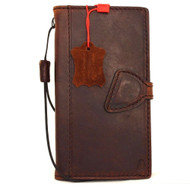 genuine vintage leather Case for Samsung Galaxy S6 Edge Plus book wallet magnet cover slim luxury brown 6 thin daviscase