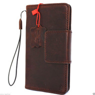 genuine vintage leather Case for Samsung Galaxy mega 2  book wallet handmade luxury magnet pro