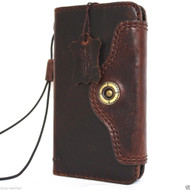 genuine italian oiled  leather slim case for iphone 6s  4.7 cover book wallet credit card  luxurey flip slim DE