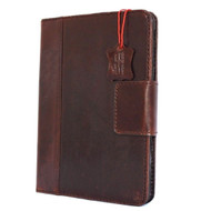 genuine natural Leather case for apple iPad Air 1 hard magnet cover brown slim cards slots daviscase