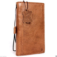 genuine vintage leather Case for Samsung Galaxy note 5 book cards wallet luxury cover slim light brown thin daviscase