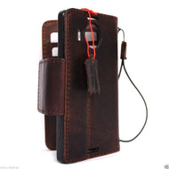 genuine italian leather case for nokia lumia 950XL cover book wallet credit card magnet luxurey RETRO