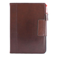 genuine vintage Leather case for apple iPad pro 9.7 hard magnet cover brown slim luxury cards slots daviscase 